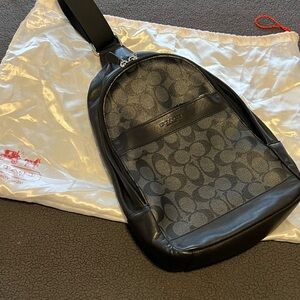 Coach New York Black leather shoulder/ backpack